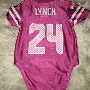 Baby Girl Seahawks Jersey Onesie “Lynch” 0-3mo